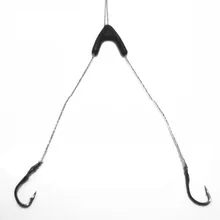 50 шт. двойные крючки рыболовная леска контактор устройство пространство бифуркация восемь Тип Bean вращающаяся леска пространство рыболовный инструмент