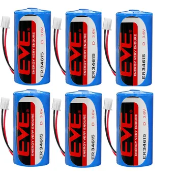 

6Pcs/Lot ER34615M type D intelligent water meter instrument electric flow meter PLC 3.6 V lithium battery ER34615 With Plug