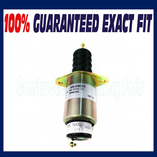 

NEW 12 VOLT FIT CUMMINS 6C 8.3L 4BT 3.3L 3.9L SHUT DOWN SOLENOID 3906398