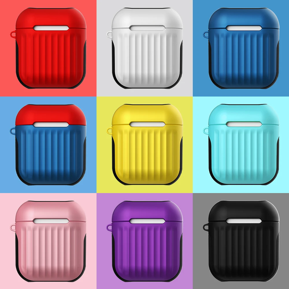 

Suitcase Design Protective Silicone Bluetooth Wireless Earphone Case For Apple Airpods 1 2 With Charging Box without earphone