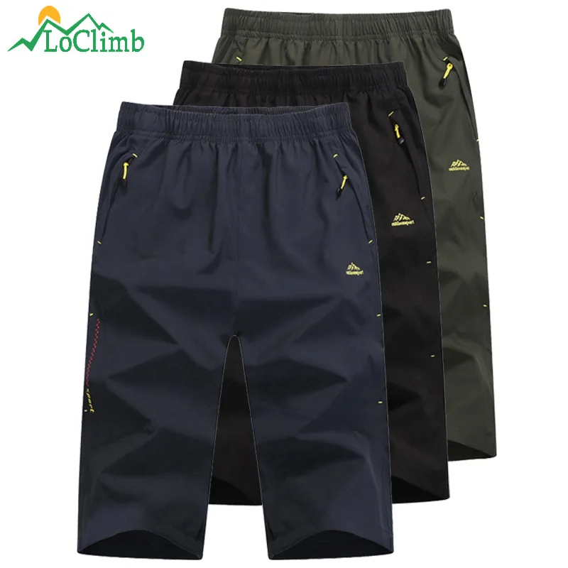 LoClimb мужские шорты для улицы, мужские быстросохнущие/Водонепроницаемые шорты для альпинизма/треккинга/рыбалки/походов, мужские спортивные шорты AM215