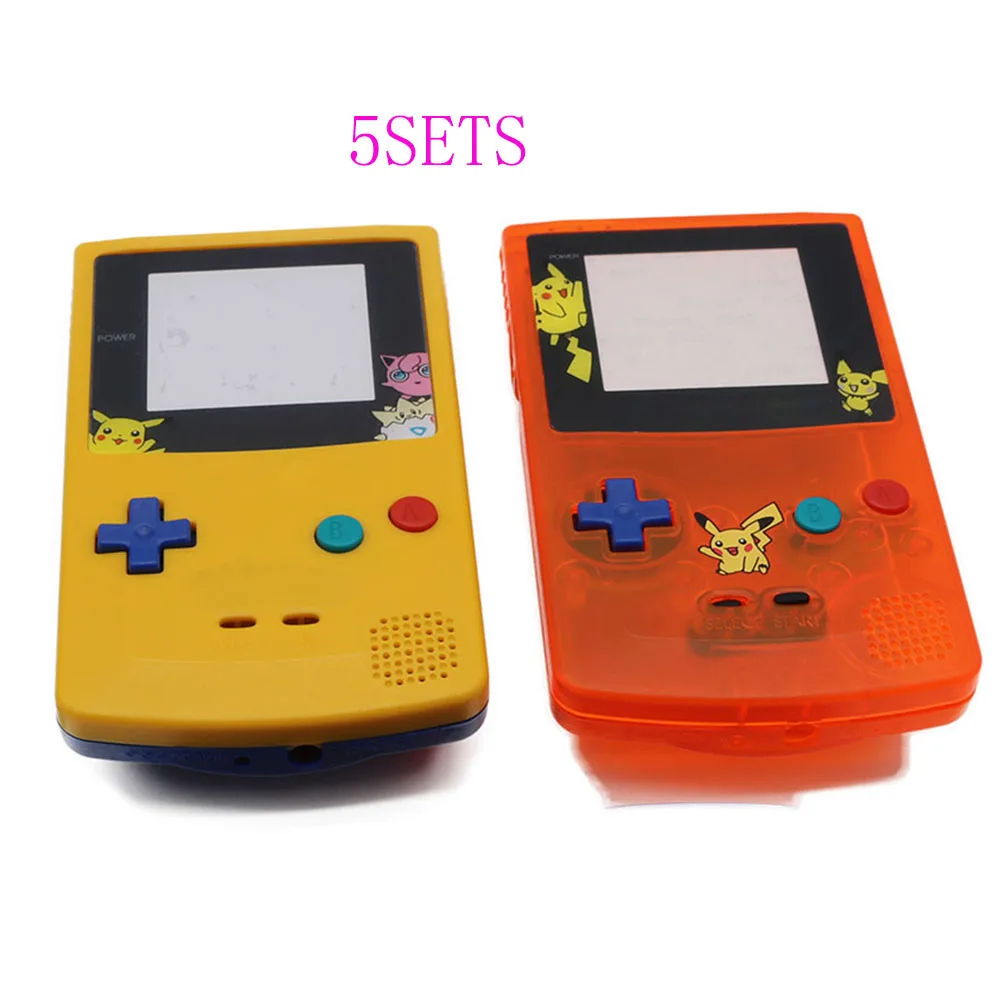 

5sets For GBC Limitd Version Clear Orange Yellow & Blue Housing Shell For GBC Housing Case Pack