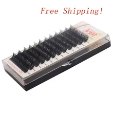 Free Shipping All Sizes 3D Individual false Eyelash Extension Natural Hand Made Silk Eye lash fake lashes