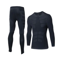 Для Мужчин's комплекты термобелья зима быстросохнущая антимикробные эластичные Для мужчин термо белье-боксеры, мужское нижнее белье, комплект с утепленными подштанниками