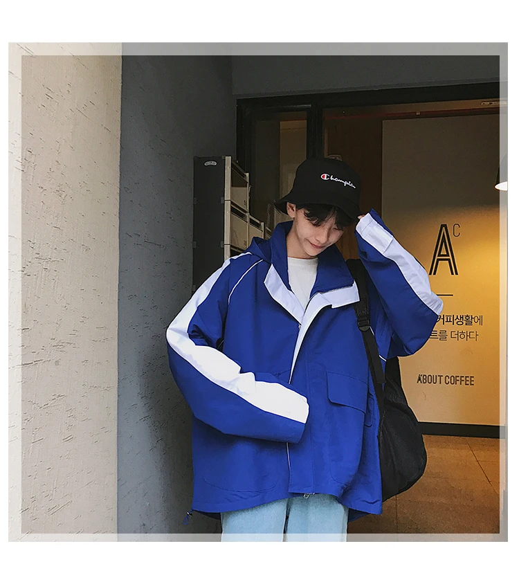 2018 Осень Человек Длинная ветровка легкая куртка пальто свободного кроя мужской новый список рекомендуем Мода корейской версии