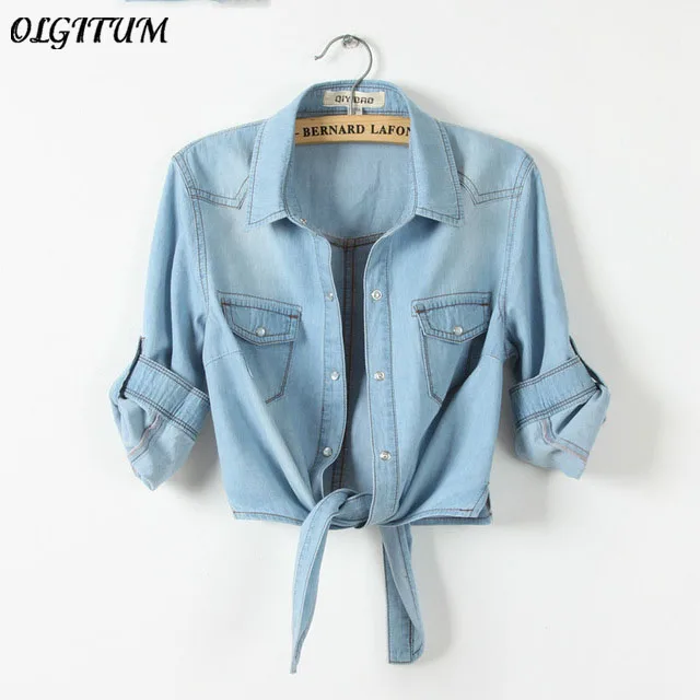 

Hot sale!2019 New Style Women Jeans Coat Casaco Feminino Chaquetas Mujer Jaqueta Feminina Ladies 3/4 Sleeve Denim Jackets for f
