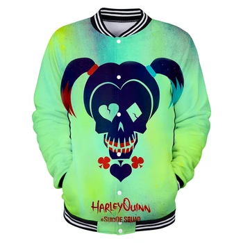 

Frdum Tommy 3D Suicide Squad With O-neck Basebal Jacket Prin Cool Baseball Jacket For Women/Men Fashion Funny Long Sleeve Jacket