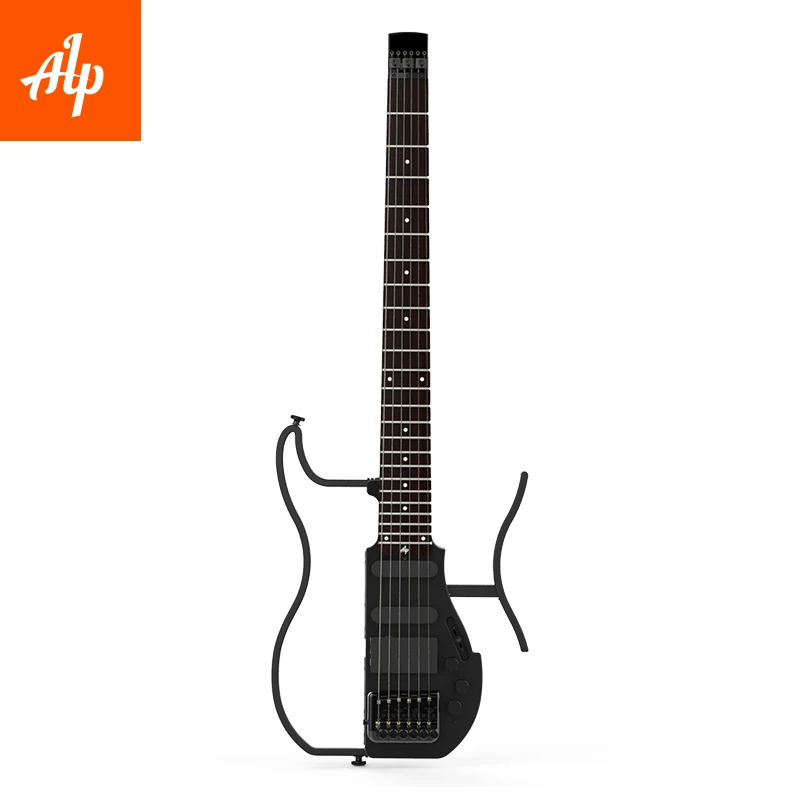 AD 80 ALP Headless Travel Electric Guitar with built in headphone amp full scale portable guitar