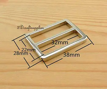 

strap adjuster rectangle sliders alloy nickel 32 mm 1 1/4 inch 10pcs U5