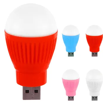 

1pc Mini USB LED Bulb Round Outdoor Flashlight Emergency Lamp Laptop Computer Energy Saving Reading Light Camping Lamp
