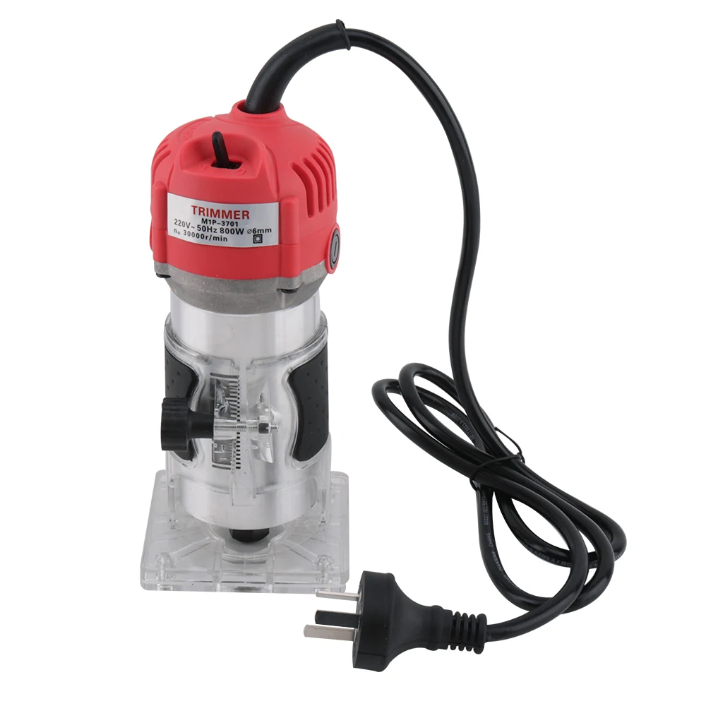

220V 30000RPM 600W Electric Hand Trimmer Wood Edge 1/4'' Wood Router Trimmer Router Tools for Woodworking Drilling Tools