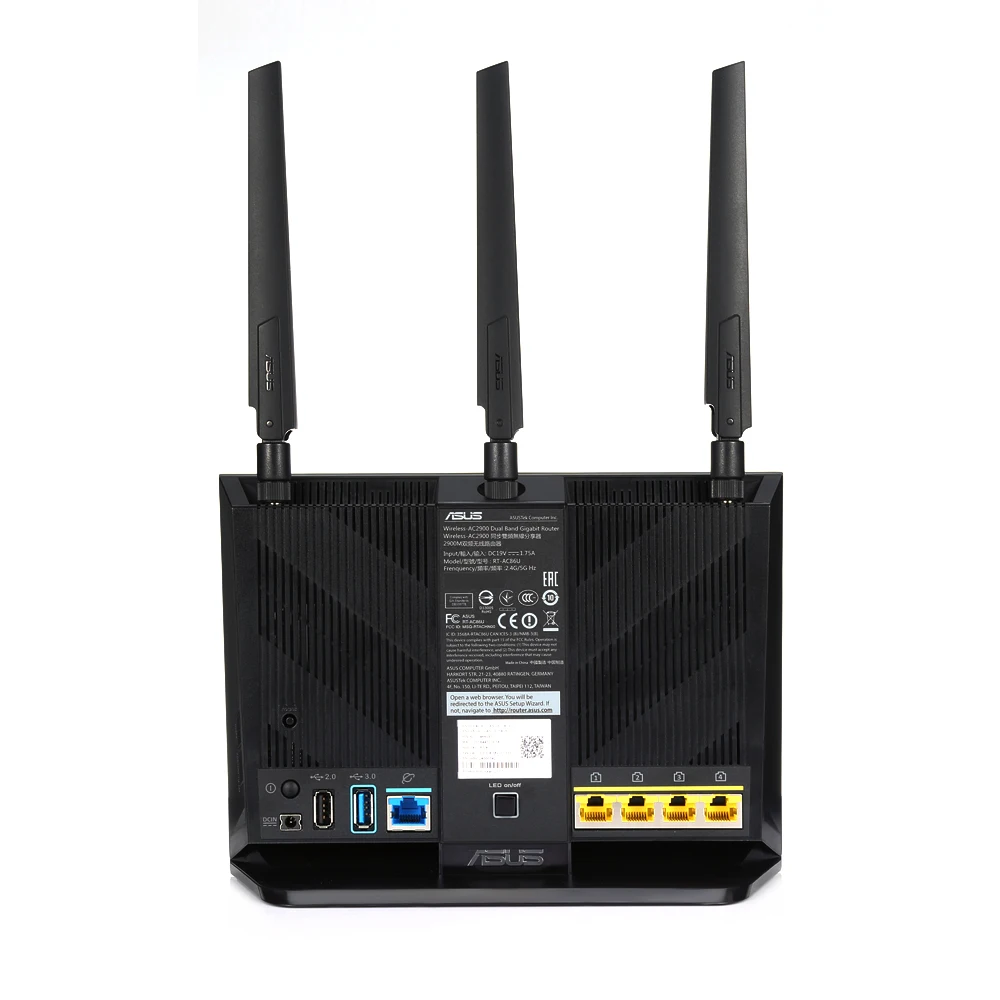 ASUS RT AC86U 2900 Мбит/с беспроводной Wi Fi маршрутизатор двухъядерный 512 Мб ОЗУ 256 ПЗУ 1 8 ГБ