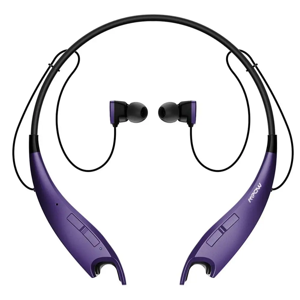 Mpow челюсти 4-го поколения Наушники Беспроводные Bluetooth 4,1 Стерео Хрустальный звуковой светильник ожерелье Громкая связь вызов наушники гарнитура - Цвет: Advanced Purple