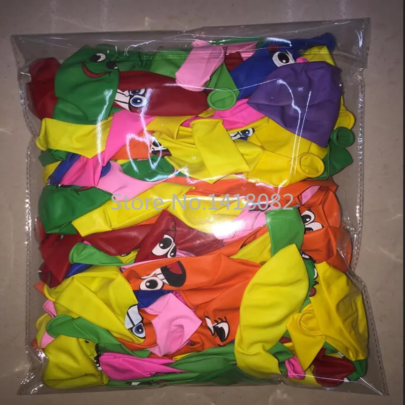 12 дюймовый шар со смайликом с большими глазами 50 шт./лот толстый воздушный