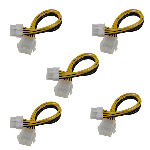 5 Pack ATX 12V EPS Power Supply Molex 8 Pin Male to 8 Pin Female