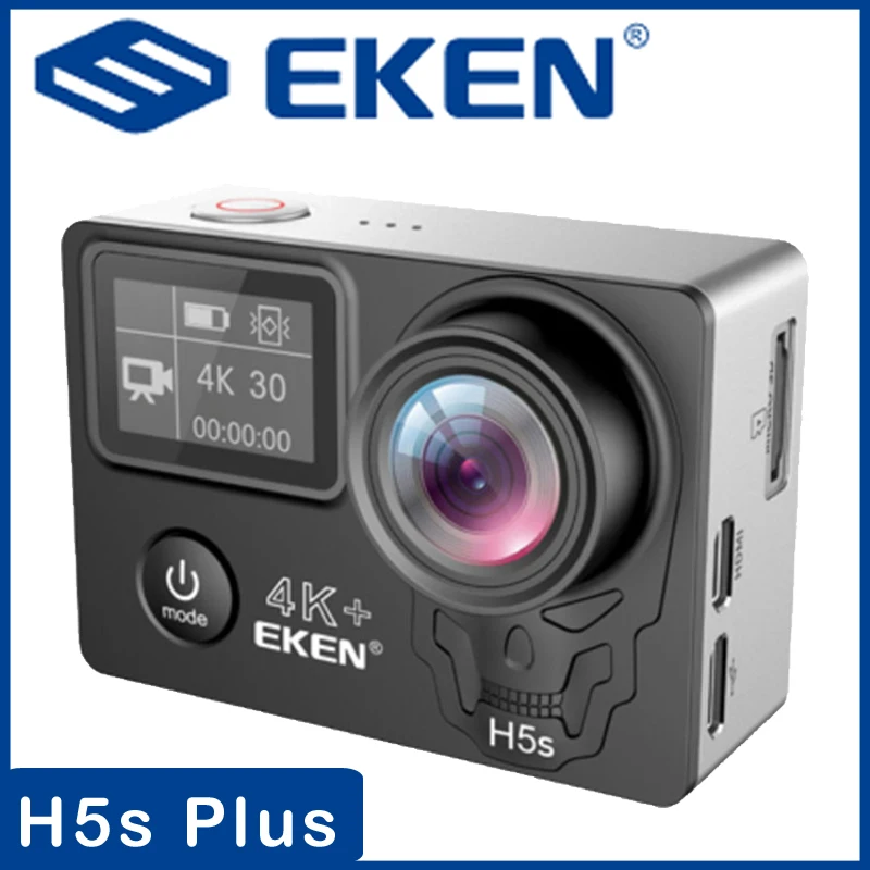 Eken H5s Plus Ultra HD экшн-камера 4K+ 12MP с EIS для подводной съемки Водонепроницаемая камера с дистанционным управлением спортивная видеокамера угол 170 градусов объектив