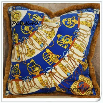 

Blue Royal Sword Velvet Pillowcase With HD Printing for Sofa Home Living Room Decoration Cushion Cover