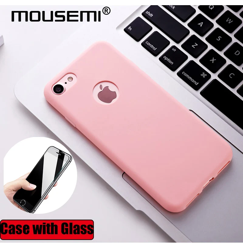 Mousemi For Iphone 7 Case With Glass On Silicone 360 Full Mousemi For Iphone 7 Case With Glass On Silicone 360 Full