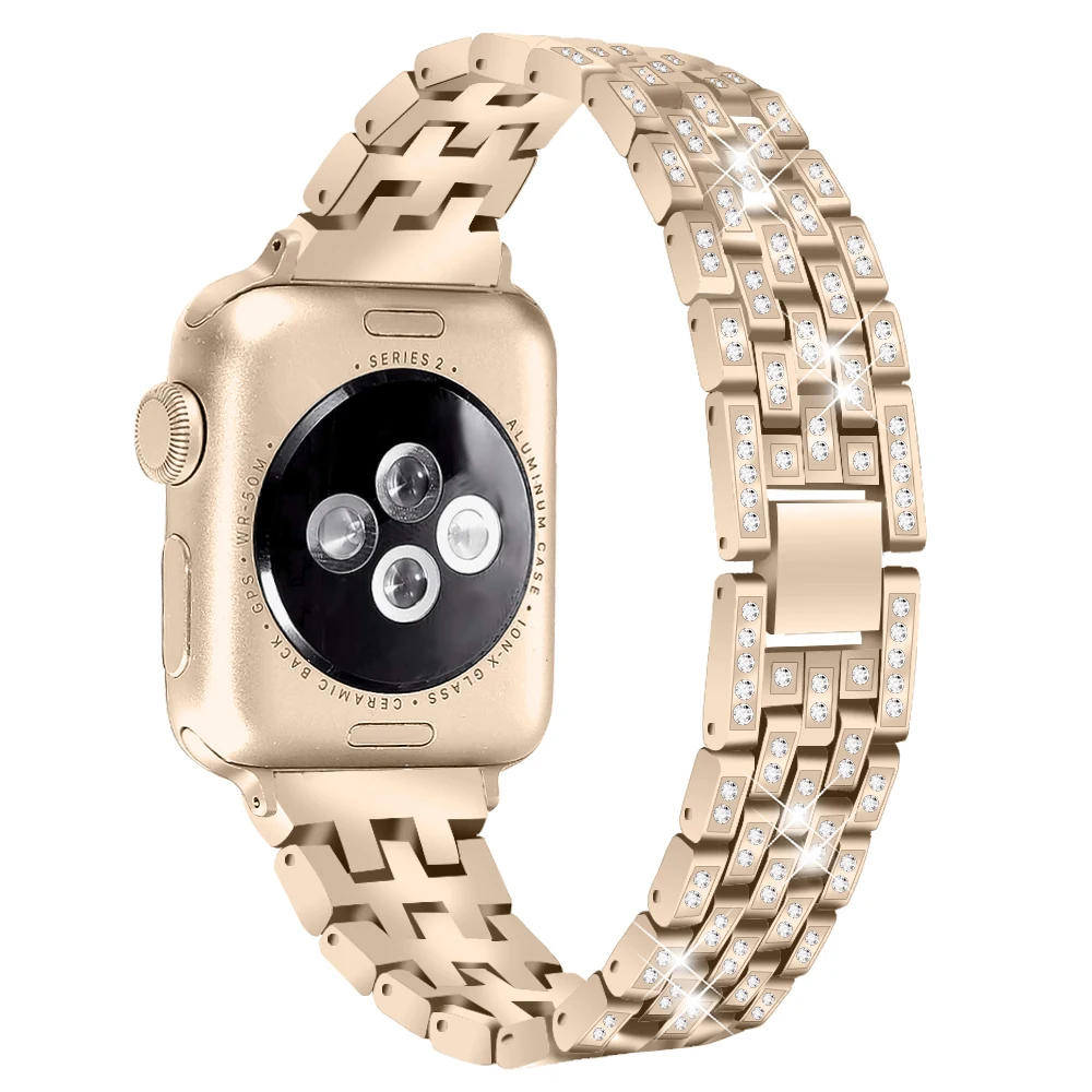 Женский блестящий браслет JOYOZY для Apple Watch 38 мм/40 мм регулируемый ремешок из
