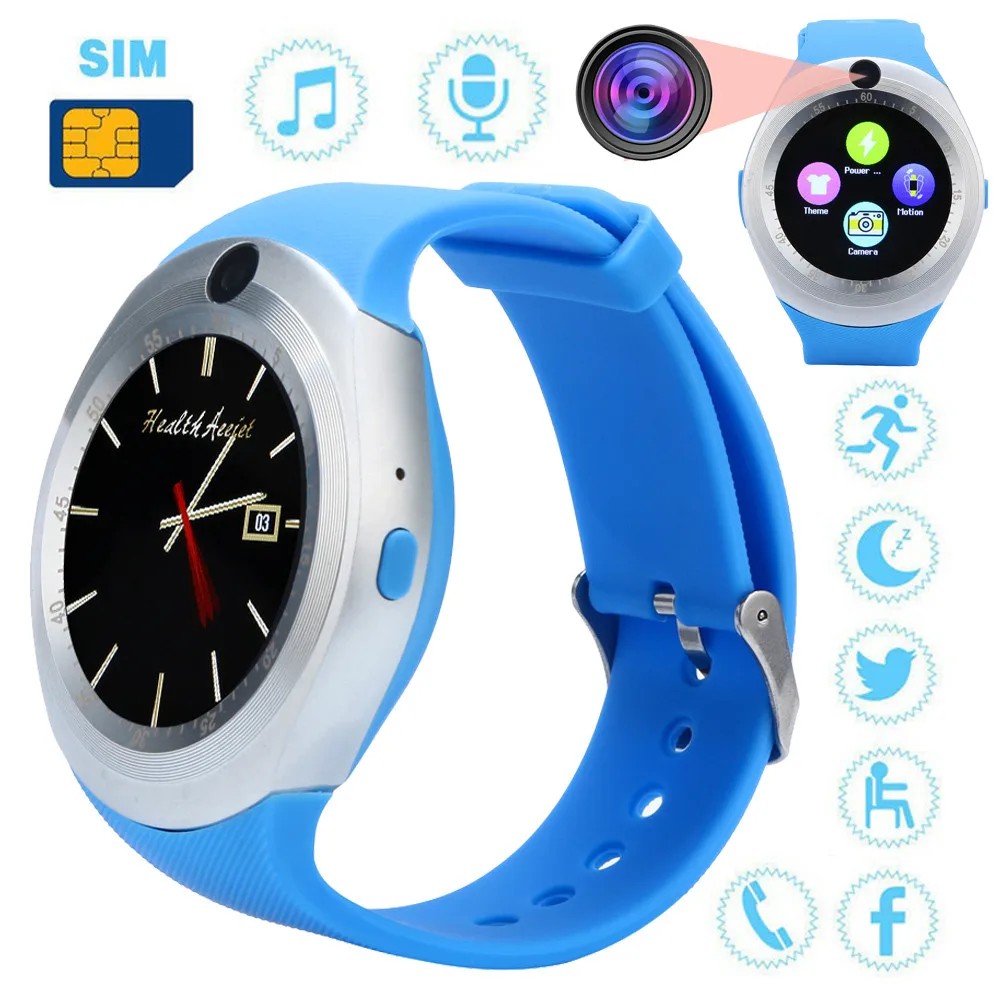 

Susenstone Splendid 2018 Bluetooth Smart Watch Phone Mate Full Round Screen SIM Camera For Android 2018 New Arrival Dropship