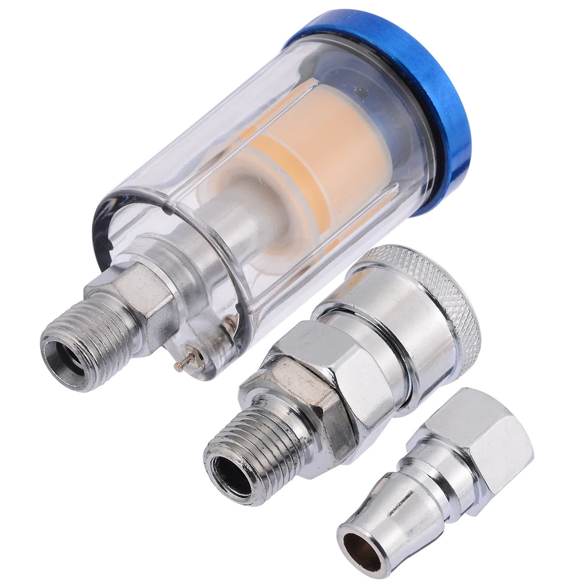 New 1/4" Mini Water Filter Oil Water Separator Filter For Air Compressor Spray Tool