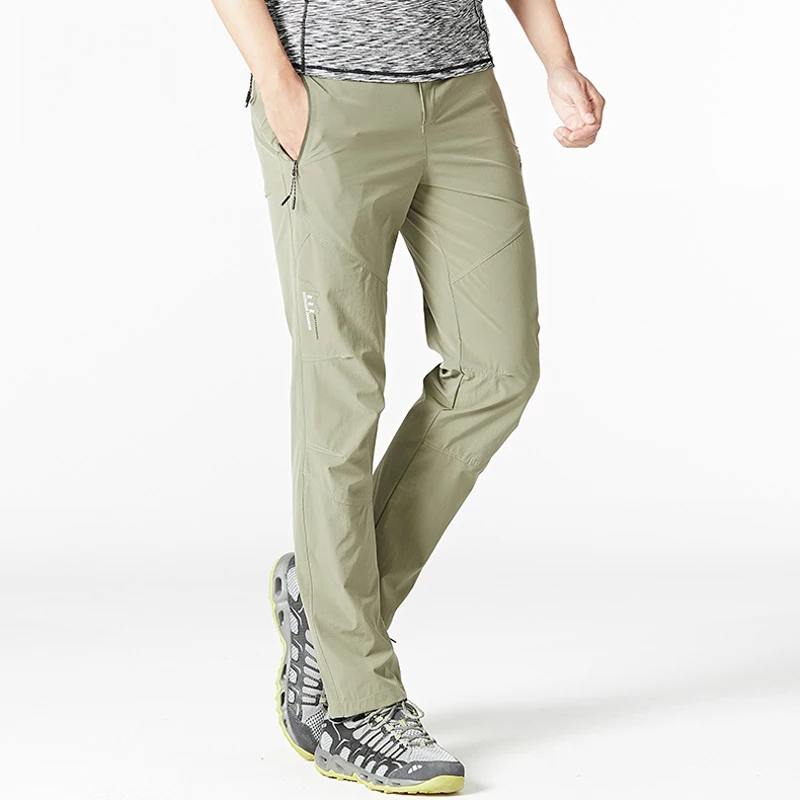 RAY GRACE pantalones al aire libre de verano de los hombres de secado rápido senderismo pesca pantalones para los hombres transpirable senderismo Camping pantalones de escalada