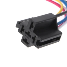 12 V 24 V 40A Полиамид Предварительно проводной 5 Pin Реле крепление держатель гнезда цоколя релейный разъём держатель 18AWG проводной кабель черный