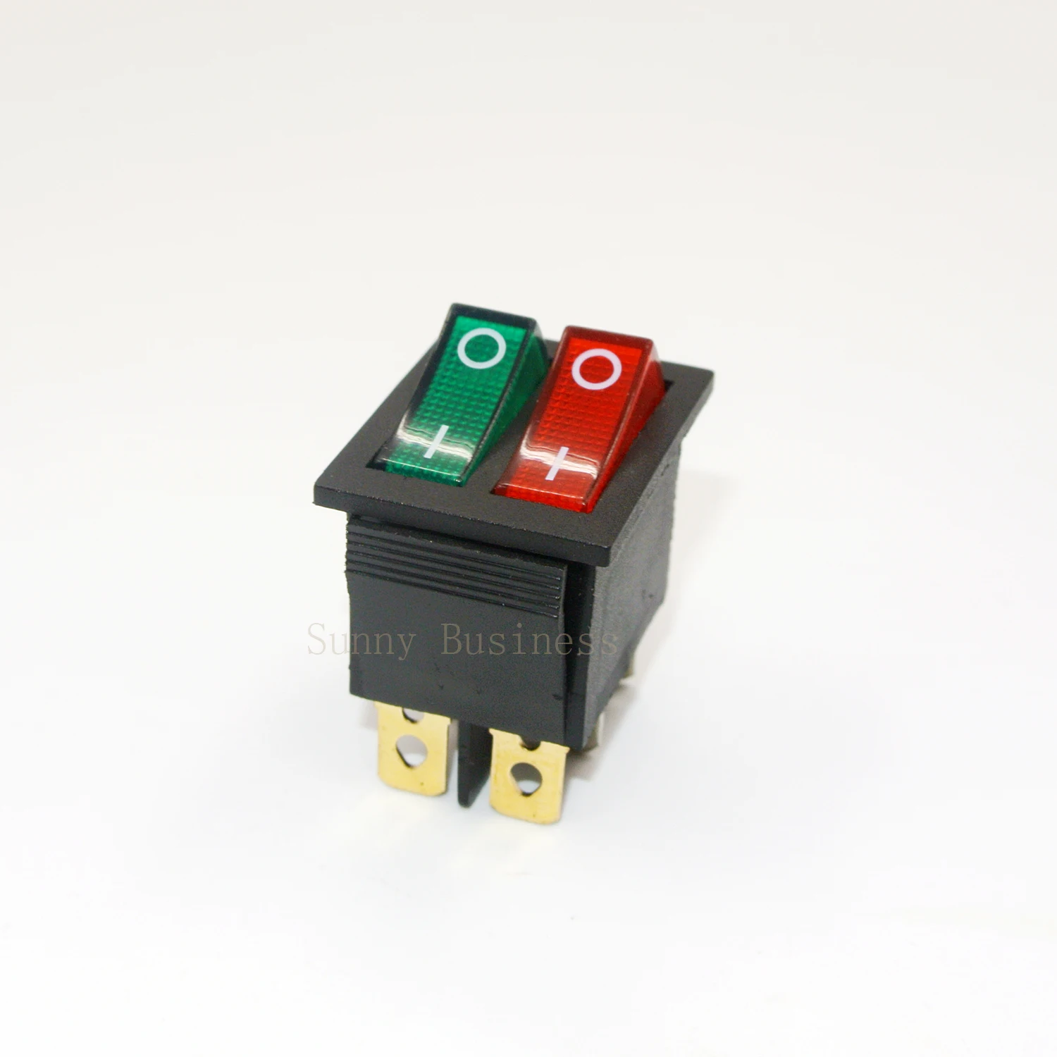 

KCD2 Double Boat Rocker Switch 6 Pin On-Off With Green Red Light 20A 125VAC