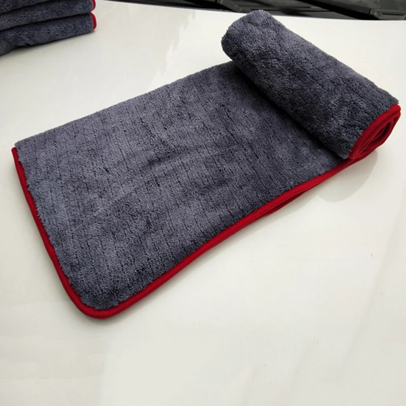 Ceny 900gsm 90x60cm ręcznik z mikrofibry tkaniny do mycia samochodu narzędzie do czyszczenia szczegółowo ręcznik do suszenia grube polerowane ręcznik Super podpodeszwy
