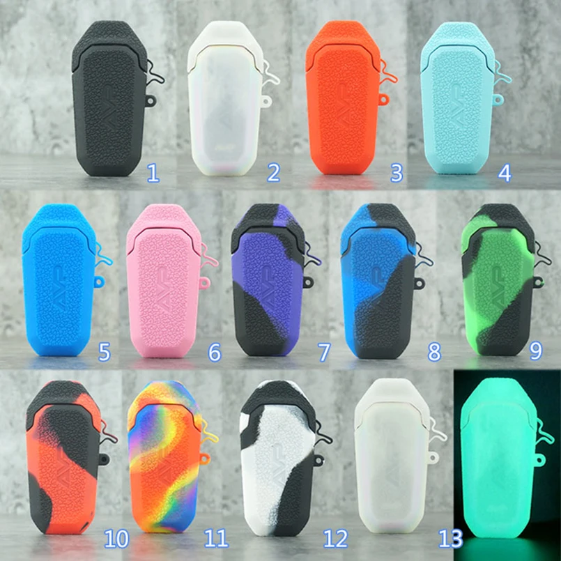 

10pcs Case Skin Rubber Cover for Aspire AVP Replacement Pod Protective Silicone Texture Skin wrap Shield Anti-Slip Durable g