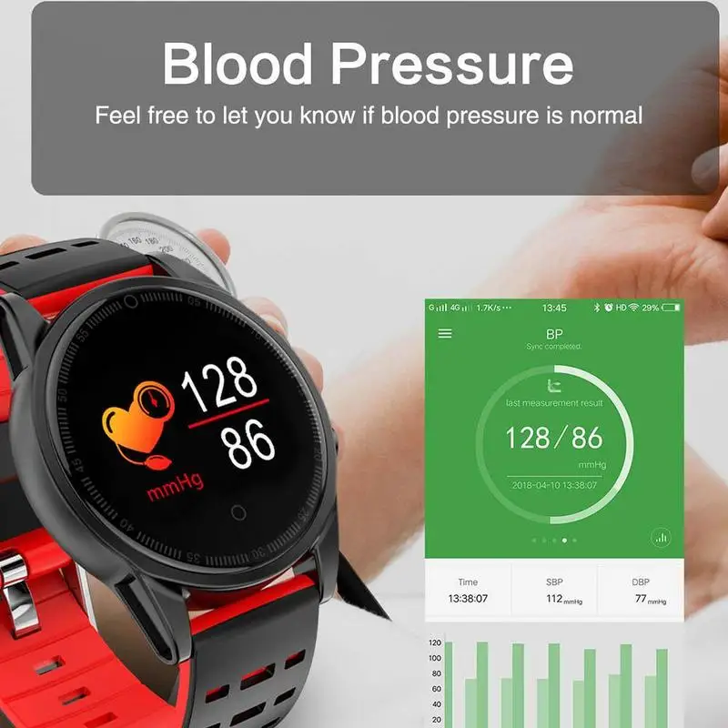 

R13 Color Screen Smart Bracelet Water Resistant Sport Smart Watch Blood Pressure Heart Rate Monitor