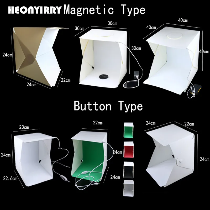 

Portable Folding Lightbox Photography Studio Softbox LED Light Soft Box Tent Kit for iPhone Samsang DSLR Camera Photo Background