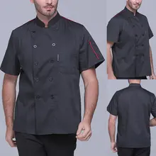 Men Women Plus Size Short Sleeve Classic Chef Jacket Coat Summer Restaurant Cook Uniforms Food Service Work Apparel With Pockets