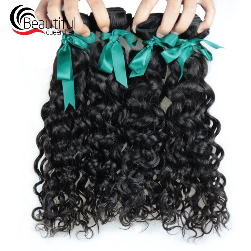 remy hair 4bundles water wave