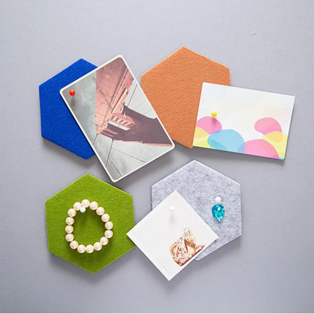 Solid Hexagon Felt Wall Sticker Board Home Wall Storage Wall Stickers