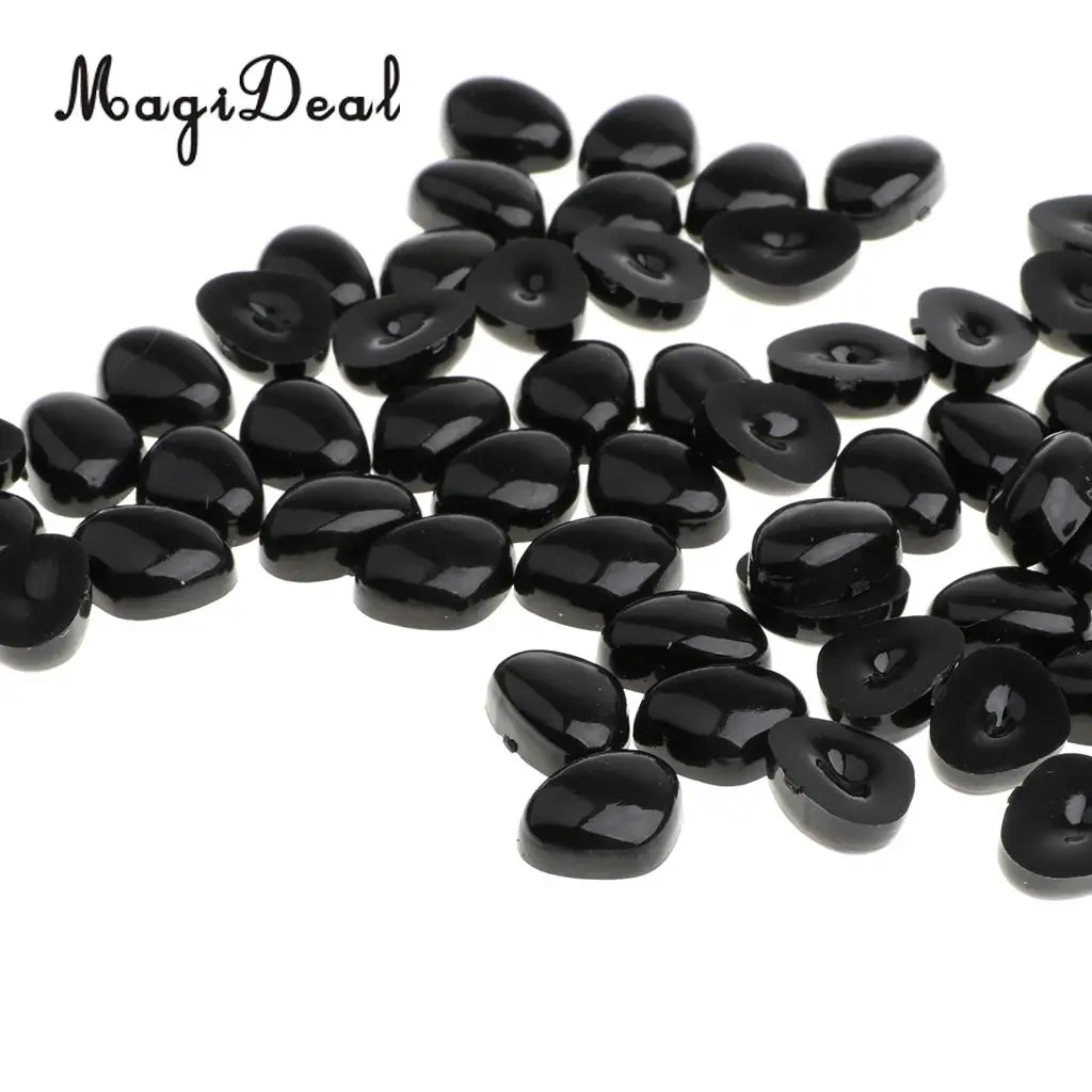 100 pieces Plastic Safety Doll Black Triangle Noses for Puppet Animal Bear Toy Craft Sewing Doll Making Supplies 11*14mm