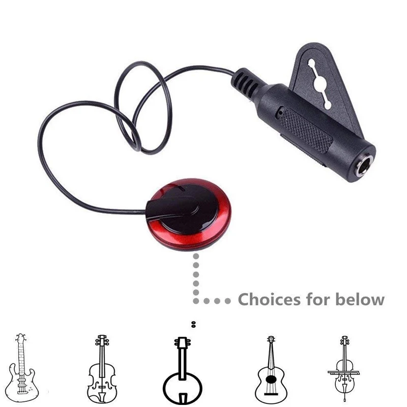 

Multi-function Guitar Pickup Piezo Contact Microphone Pickup For Guitar Violin Banjo Mandolin Ukulele Guitar Accessories