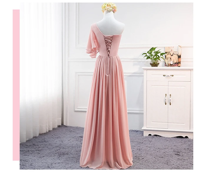 Женские длинные элегантные дамы милый розовый платье без рукавов материал платье невесты платья женщина Для свадебной вечеринки H4132