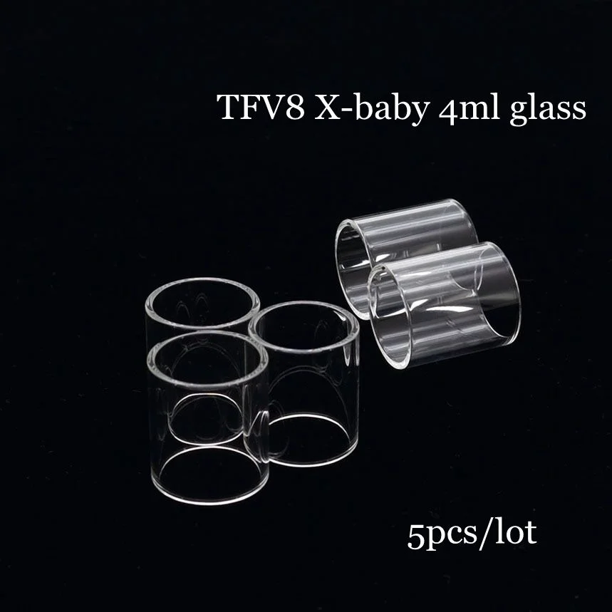 5PCS/Lot Tfv8 X Baby 4ml Replacement Clear Pyrex Glass Tube | Электроника
