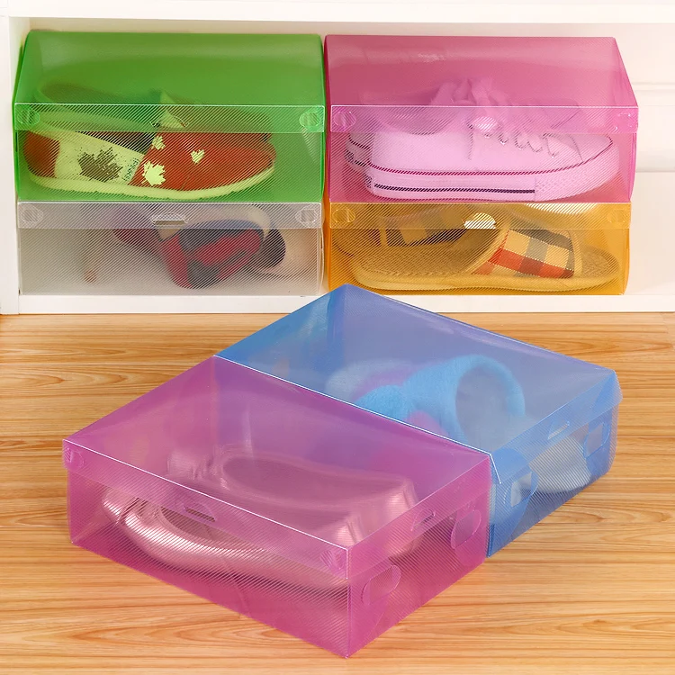 

Simple Transparent Drawer Shoe Box Plastic Shoes Dustproof Moisture Proof Storage Box Finishing Box Storage Case 7 Colors