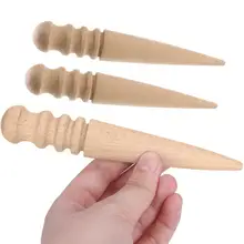 Herramienta de cuero de 1/2 Uds. Pulidora de bordes de madera redonda para cortadores de bordes de cuero Multi-tamaño herramientas artesanales de cuero