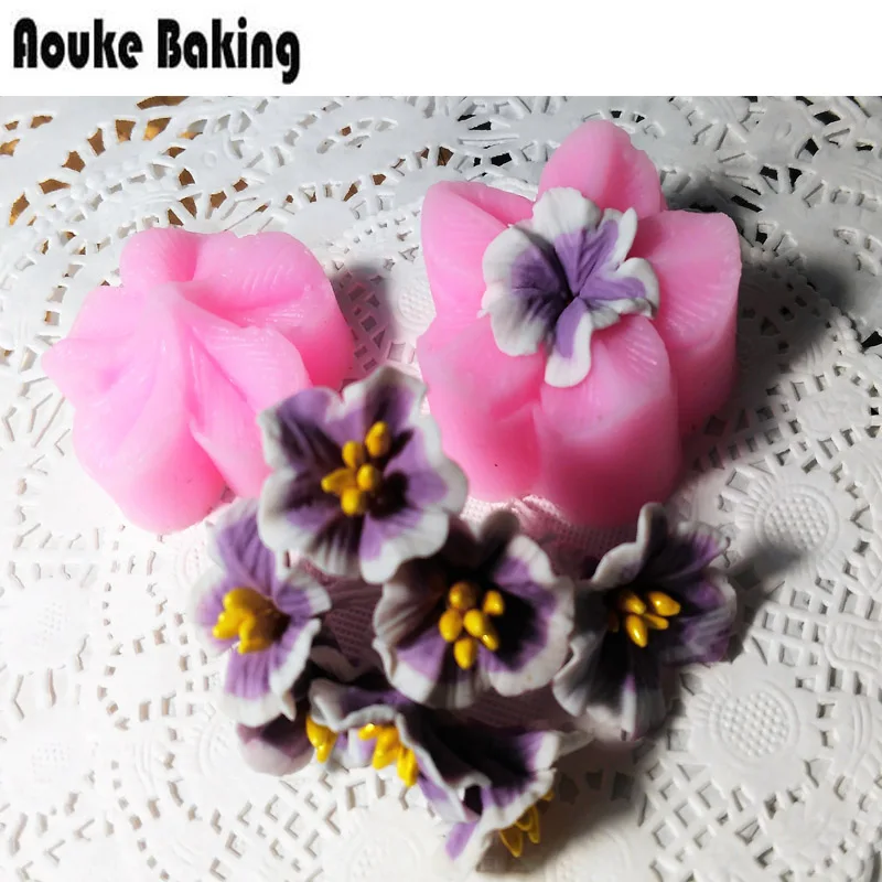 

1PCS 2pcs/lot Flowers Shape Cake Mold Cake Decorating Tools Mold Silicone Mold Fondant Silicone Cake Tools D127