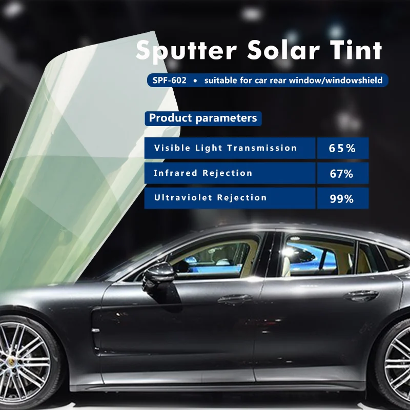 Sputter window film 99 UV proof with 2 mil Clear Auto Shatter Resistant Window Film 1.52x5m