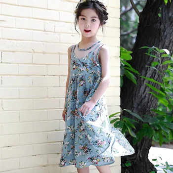 

2018 new baby bohemian dress girls beach dress kids summer dress toddler floral children patchwork dress,2536