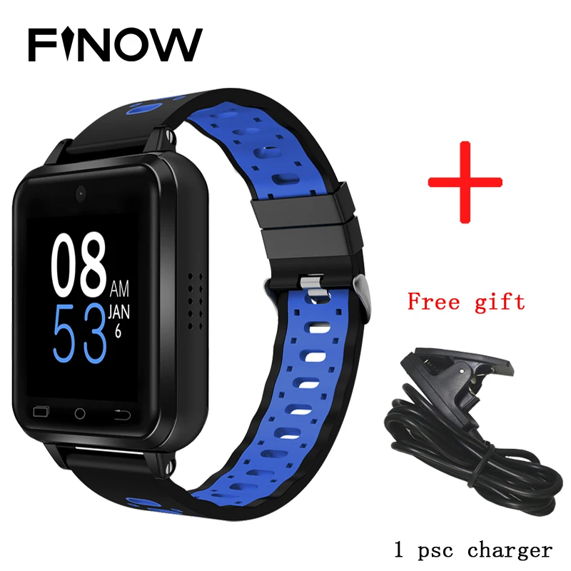 

2019 Finow Q1 Pro 4G smart watch Android 6.0 MTK6737 Quad Core 1GB/8GB SmartWatch Heart Rate Tracker Location relogio Watch Men