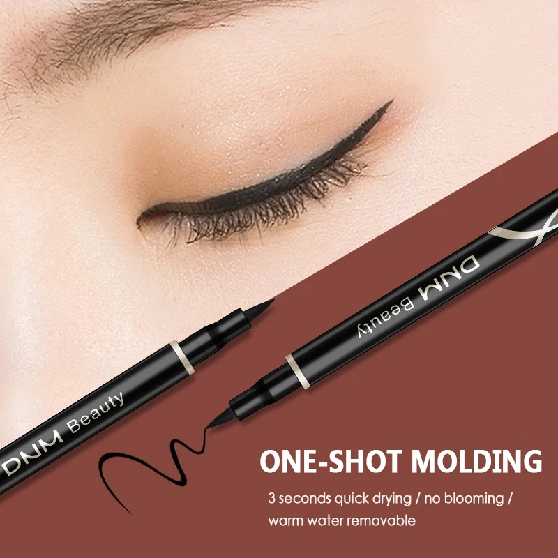 

DNM 1pc Natural Black Waterproof Eyeliner Long Lasting Eye Liner Contour Makeup No-blooming Liquid Eyeliner Women Make Up TSLM2