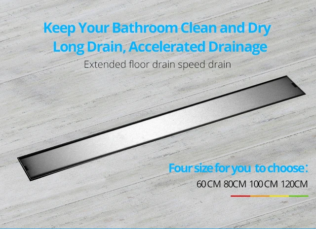 Lenox 80cm Stainless Steel Linear Shower Drain 800mm shower drain channel, shower floor drain,gate drain 11-122, Black Shower Channel, 800mm Gate, Polished Nickel LinearSshower Drain, Waterfall Shower Drain