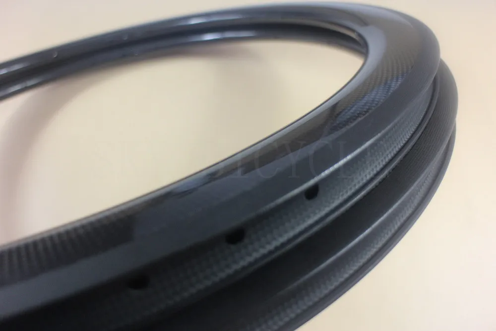 Flash Deal 2Pcs 700C 50mm clincher rim 18/21 holes or Customize Road bike 3K UD 12K full carbon fibre bicycle wheel rims 23 or 25mm width 5