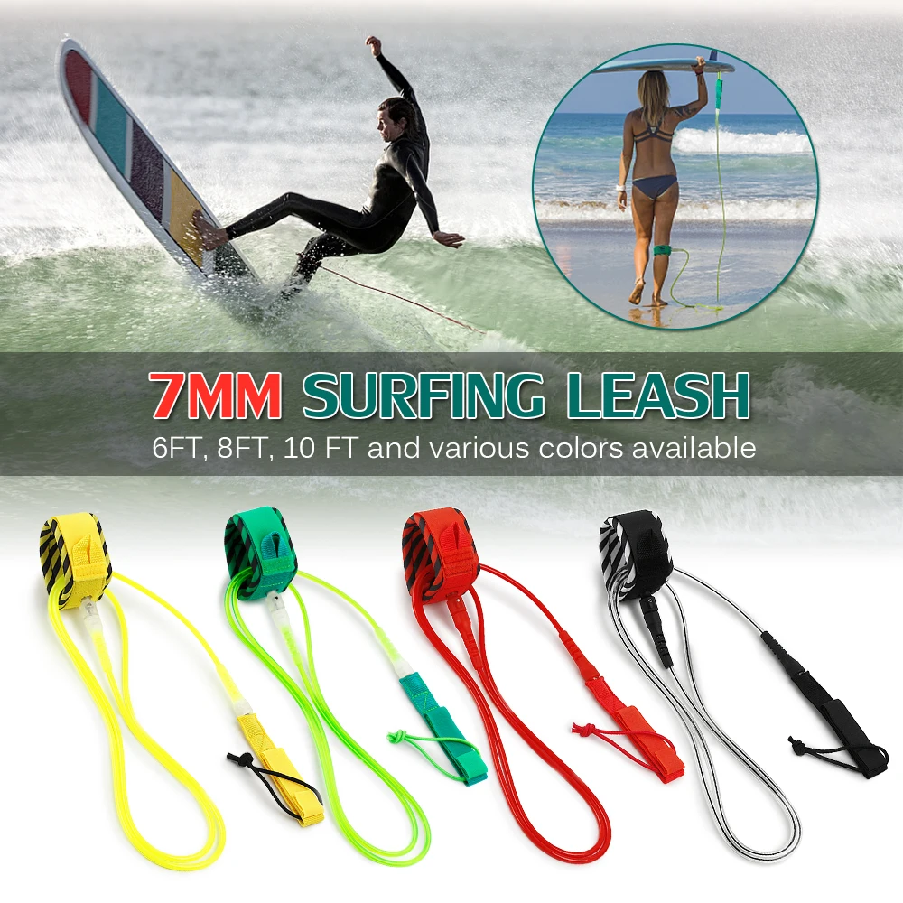 Stand-Up Paddle Board Surfboard Coiled Leash Leash Hand Rope Wrist Strap With Adjustable Ankle Cuffs For Paddleboard