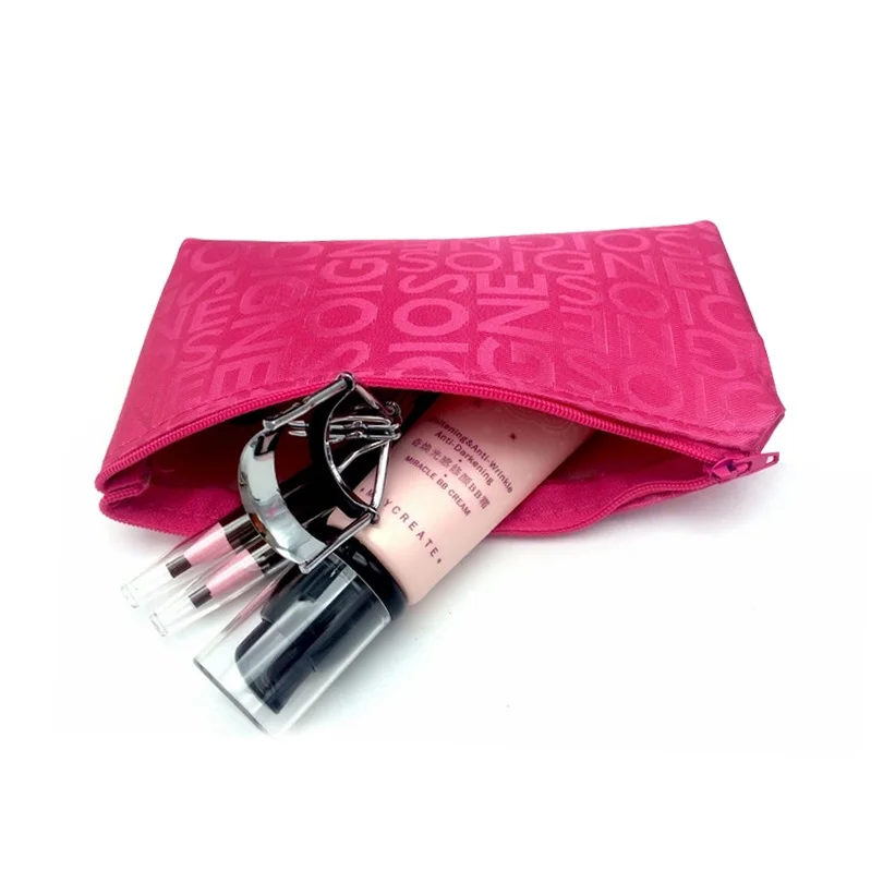 Female Korean Cosmetic Bag Small Letters Makeup Bag Travel Necessary